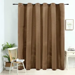 vidaXL Gordijn verduisterend met ringen 290x245 cm fluweel beige