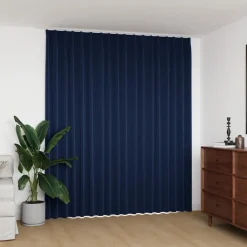 vidaXL Gordijn verduisterend met haken 290x245 cm blauw