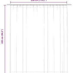 vidaXL Gordijn verduisterend met haken 290x245 cm blauw