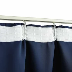 vidaXL Gordijn verduisterend met haken 290x245 cm blauw