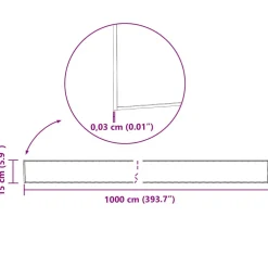 vidaxl Gras Rand 1000 x 15 x 0,03 cm Gegalvaniseerd staal zilver