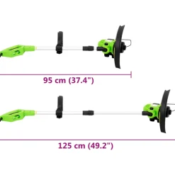 vidaXL Grastrimmer elektrisch telescopisch 29 cm 550 W