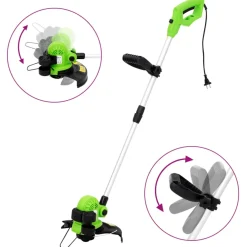 vidaXL Grastrimmer elektrisch telescopisch 29 cm 550 W
