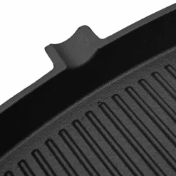 vidaXL Grillpan met houten handvat gietijzer 20x20 cm