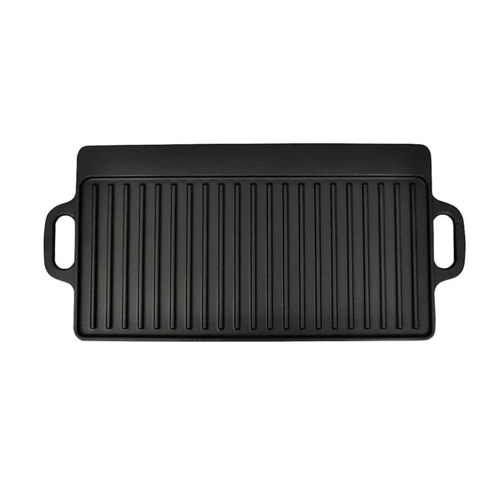 vidaXL Grillplaat dubbelzijdig 50x23 cm gietijzer