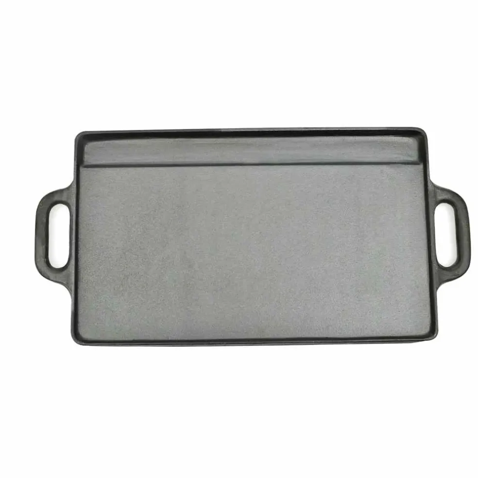 vidaXL Grillplaat dubbelzijdig 50x23 cm gietijzer