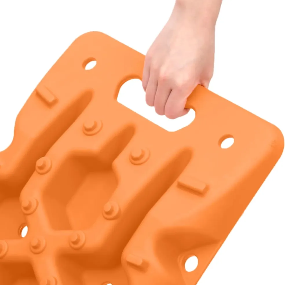 vidaXL Gripplaten 2 st 107x31x7 cm nylon oranje