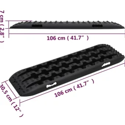 vidaXL Gripplaten 2 st 106x30,5x7 cm nylon zwart