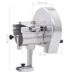 vidaXL Groentesnijder handmatig 22x44,5 cm aluminium zilverkleurig