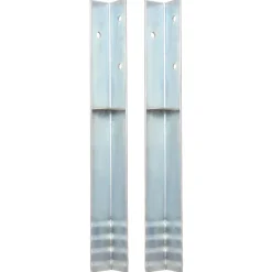 vidaXL Grondanker L-vormig 5x5x50 cm gegalvaniseerd staal 2 st