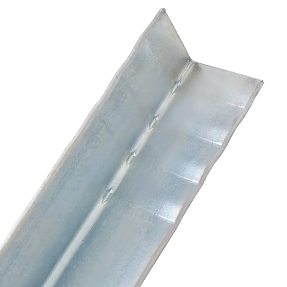 vidaXL Grondanker L-vormig 5x5x50 cm gegalvaniseerd staal 2 st