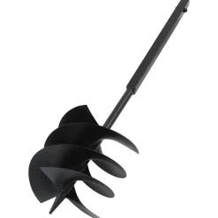 vidaXL Grondboor met handvat 250 mm met verlengbuis 4 m staal