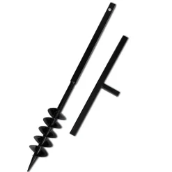 vidaXL Grondboor 100 mm met 9 m verlengstuk Staal