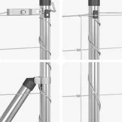 vidaXL Grond Fix Gelast Draadhek 25 x 0,8 m Gegalvaniseerd staal Mesh
