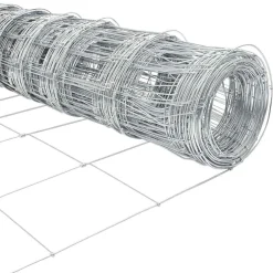 vidaXL Grond Fix Gelast Draadhek 25 x 0,8 m Gegalvaniseerd staal Mesh