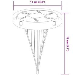 vidaXL Grondlampen 4 st solar met grondpennen warmwit