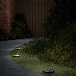 vidaXL Grondlampen 4 st solar met grondpennen warmwit