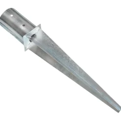 vidaXL Grondpinnen 2 st 8x61 cm gegalvaniseerd staal zilverkleurig