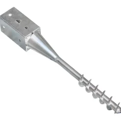vidaXL Grondpinnen 2 st 7x7x56 cm gegalvaniseerd staal zilverkleurig