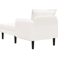 vidaXL Grote chaise longue Crèmekleurig Bouclé