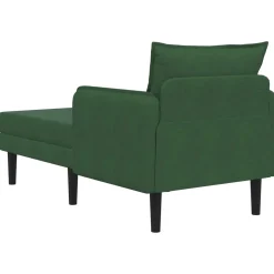 vidaXL Grote chaise longue Donkergroen Katoenen stof