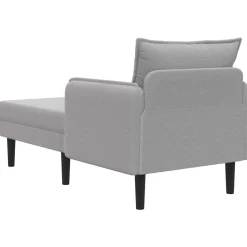 vidaXL Grote chaise longue Lichtgrijs Bouclé