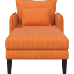vidaXL Grote chaise longue Oranje Katoenen stof