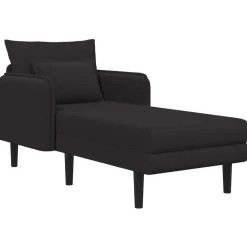 vidaXL Grote chaise longue Zwart Bouclé