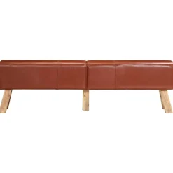 vidaXL Gymbok 160 cm echt leer bruin