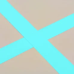 vidaXL Gymnastiekmat met pomp opblaasbaar 100x100x10 cm PVC blauw