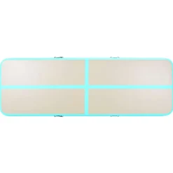 vidaXL Gymnastiekmat met pomp opblaasbaar 300x100x10 cm PVC groen