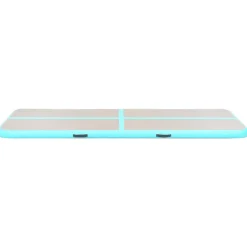 vidaXL Gymnastiekmat met pomp opblaasbaar 300x100x10 cm PVC groen