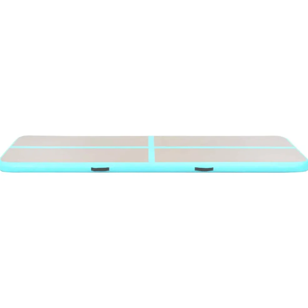 vidaXL Gymnastiekmat met pomp opblaasbaar 300x100x10 cm PVC groen