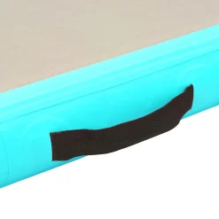 vidaXL Gymnastiekmat met pomp opblaasbaar 100x100x10 cm PVC blauw