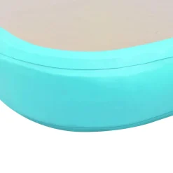 vidaXL Gymnastiekmat met pomp opblaasbaar 100x100x10 cm PVC blauw