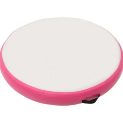 vidaXL Gymnastiekmat met pomp opblaasbaar 100x100x10 cm PVC roze