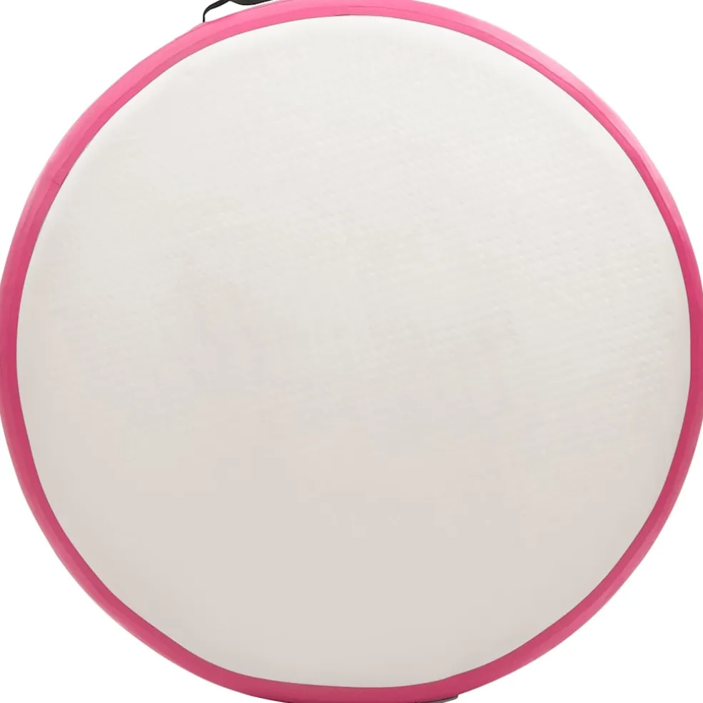 vidaXL Gymnastiekmat met pomp opblaasbaar 100x100x10 cm PVC roze