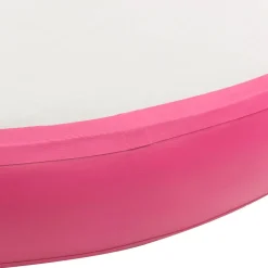 vidaXL Gymnastiekmat met pomp opblaasbaar 100x100x10 cm PVC roze