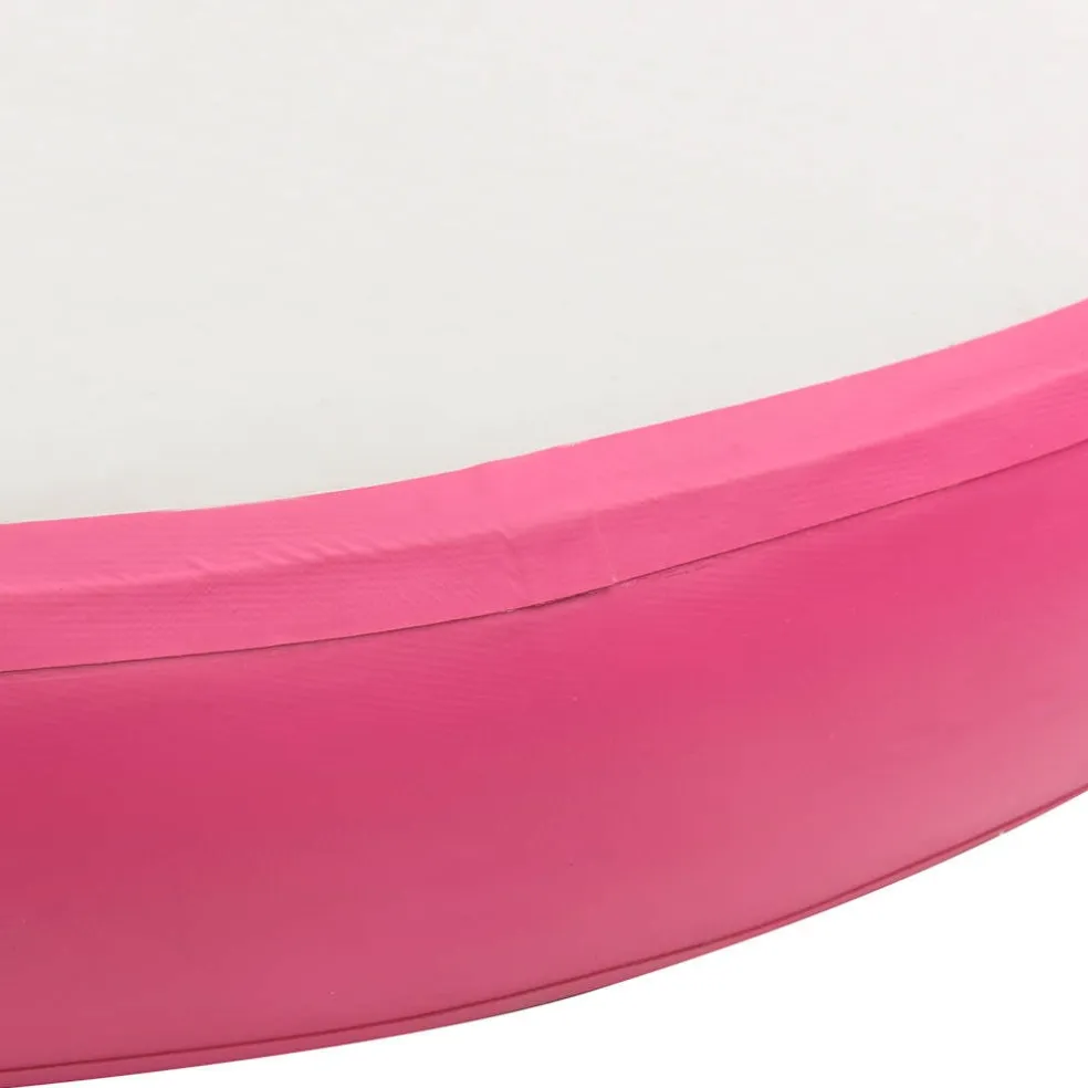 vidaXL Gymnastiekmat met pomp opblaasbaar 100x100x10 cm PVC roze