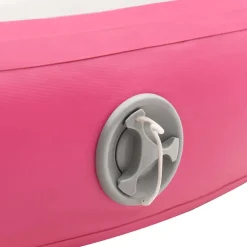 vidaXL Gymnastiekmat met pomp opblaasbaar 100x100x10 cm PVC roze