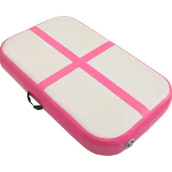 vidaXL Gymnastiekmat met pomp opblaasbaar 100x100x10 cm PVC groen