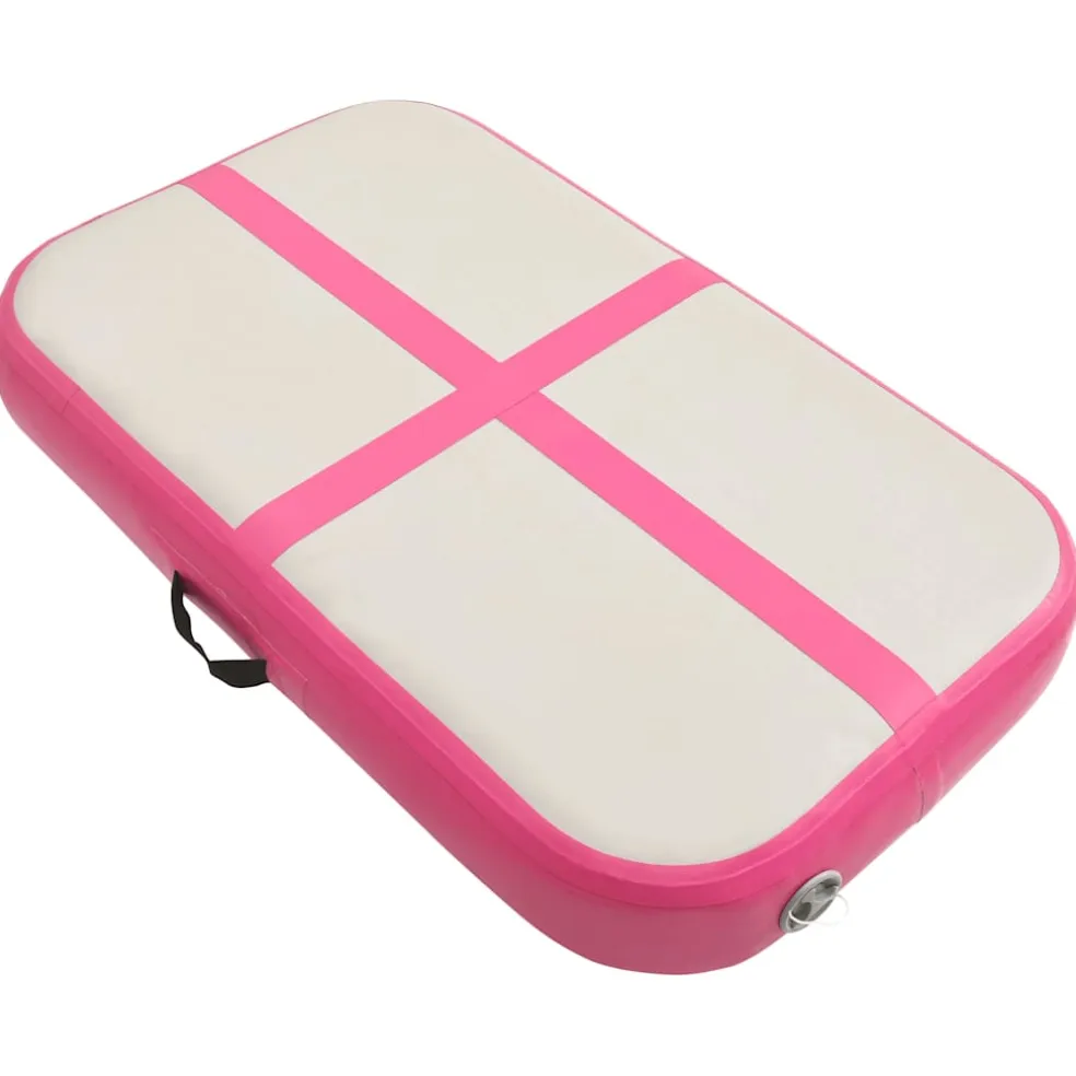 vidaXL Gymnastiekmat met pomp opblaasbaar 100x100x10 cm PVC groen