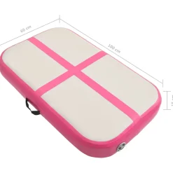 vidaXL Gymnastiekmat met pomp opblaasbaar 100x100x10 cm PVC groen