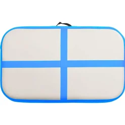 vidaXL Gymnastiekmat met pomp opblaasbaar 60x100x15 cm PVC blauw