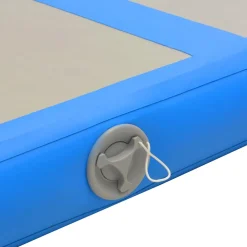 vidaXL Gymnastiekmat met pomp opblaasbaar 300x100x10 cm PVC blauw