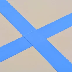 vidaXL Gymnastiekmat met pomp opblaasbaar 300x100x10 cm PVC blauw