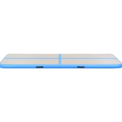 vidaXL Gymnastiekmat met pomp opblaasbaar 300x100x10 cm PVC blauw