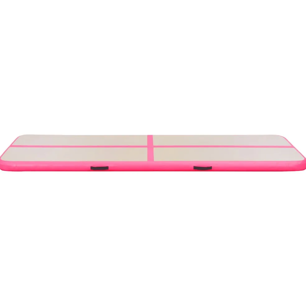 vidaXL Gymnastiekmat met pomp opblaasbaar 300x100x10 cm PVC roze