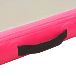 vidaXL Gymnastiekmat met pomp opblaasbaar 300x100x10 cm PVC roze