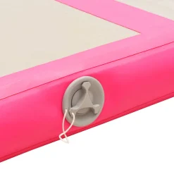 vidaXL Gymnastiekmat met pomp opblaasbaar 300x100x10 cm PVC roze